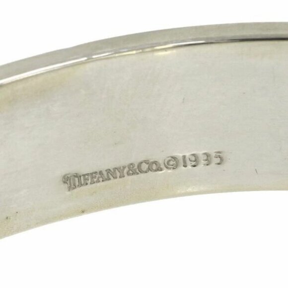 Tiffany & Co. Atlas Wide Bangle Bracelet 7.8" Silver 925 Auth #06593 - Picture 6 of 8